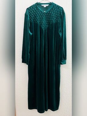 The Vermont Country Store Robe Housedress Green Size M